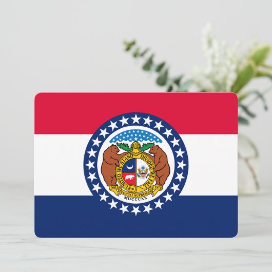 Vlag van Missouri State-ontwerp (Staand voorkant)