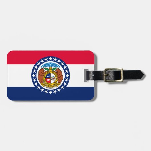 Vlag van Missouri State-ontwerp Bagagelabel (Voorkant horizontaal)