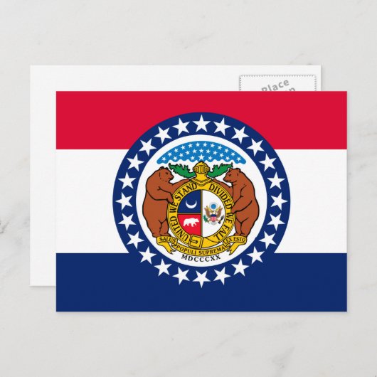 Vlag van Missouri State-ontwerp Briefkaart (Voorkant / Achterkant)