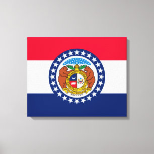 Vlag van Missouri State-ontwerp Canvas Afdruk