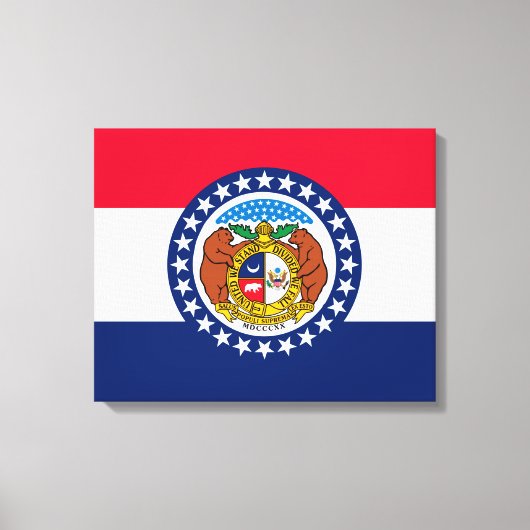 Vlag van Missouri State-ontwerp Canvas Afdruk (Voorkant)