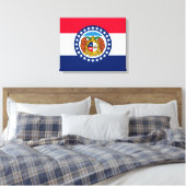 Vlag van Missouri State-ontwerp Canvas Afdruk (Insitu (Slaapkamer))