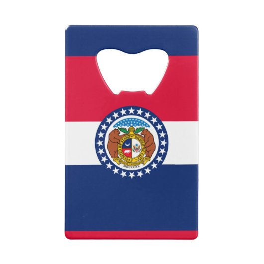 Vlag van Missouri State-ontwerp Creditkaart Flessenopener (Achterkant)