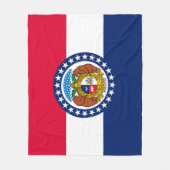 Vlag van Missouri State-ontwerp Fleece Deken (Voorkant)