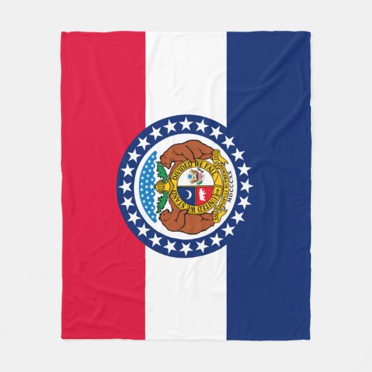 Vlag van Missouri State-ontwerp Fleece Deken (Voorkant)