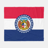 Vlag van Missouri State-ontwerp Fleece Deken (Voorkant (Horizontaal))