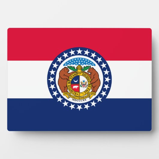 Vlag van Missouri State-ontwerp Fotoplaat (voorkant)