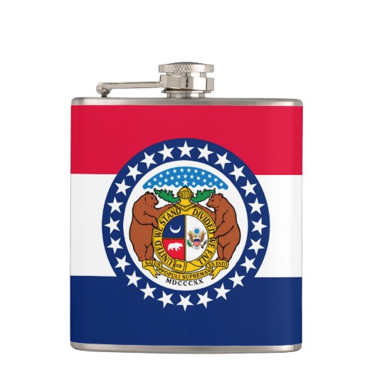 Vlag van Missouri State-ontwerp Heupfles (Voorkant)