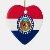 Vlag van Missouri State-ontwerp Keramisch Ornament (Rechts)