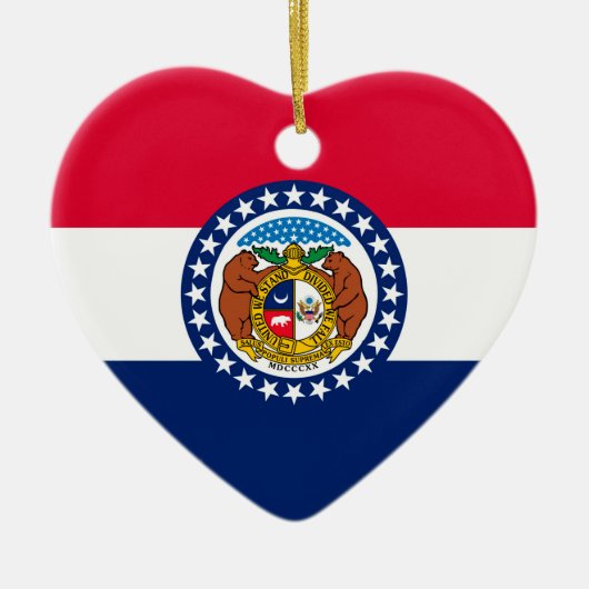 Vlag van Missouri State-ontwerp Keramisch Ornament (Voorkant)