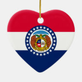 Vlag van Missouri State-ontwerp Keramisch Ornament (Achterkant)