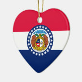 Vlag van Missouri State-ontwerp Keramisch Ornament (Links)