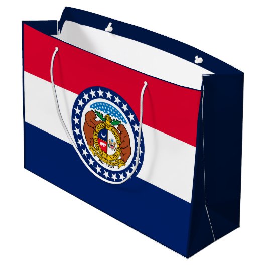 Vlag van Missouri State-ontwerp Large Cadeautasje (Achterkant Gekanteld)