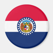 Vlag van Missouri State-ontwerp Magneet (Voorkant)