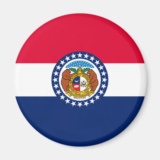Vlag van Missouri State-ontwerp Magneet (Voorkant)