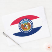 Vlag van Missouri State-ontwerp Ovale Sticker (Envelop)