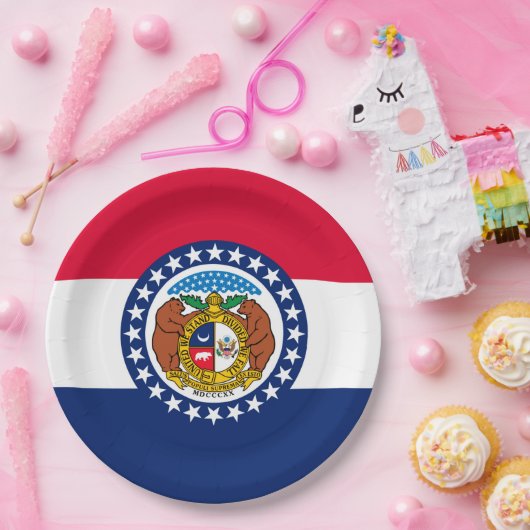 Vlag van Missouri State-ontwerp Papieren Bordje (Feest)