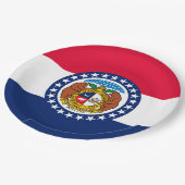 Vlag van Missouri State-ontwerp Papieren Bordje (Gekanteld)