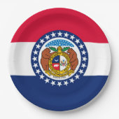 Vlag van Missouri State-ontwerp Papieren Bordje (Voorkant)