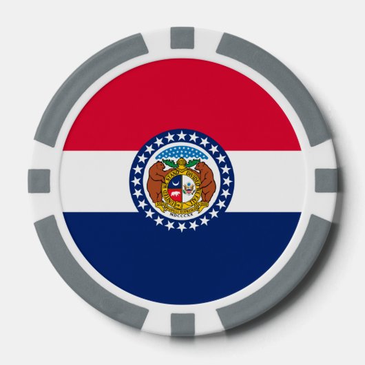 Vlag van Missouri State-ontwerp Pokerchips (Voorkant)