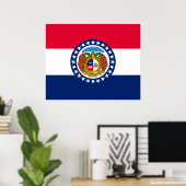 Vlag van Missouri State-ontwerp Poster (Thuiskantoor)