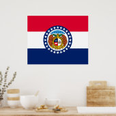 Vlag van Missouri State-ontwerp Poster (Keuken)