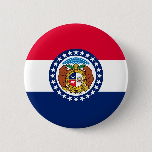 Vlag van Missouri State-ontwerp Ronde Button 5,7 Cm (Voorkant)