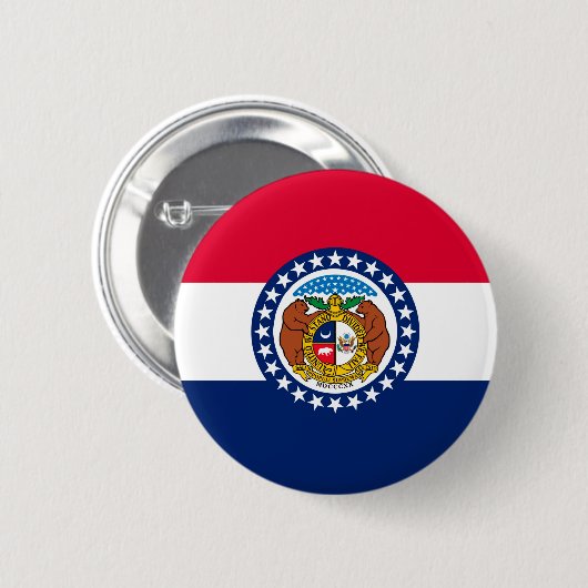 Vlag van Missouri State-ontwerp Ronde Button 5,7 Cm (Voorkant /achterkant)