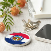 Vlag van Missouri State-ontwerp Sleutelhanger (Zijkant)