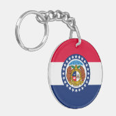 Vlag van Missouri State-ontwerp Sleutelhanger (Voorkant Links)