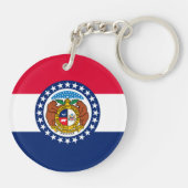 Vlag van Missouri State-ontwerp Sleutelhanger (Achterkant)