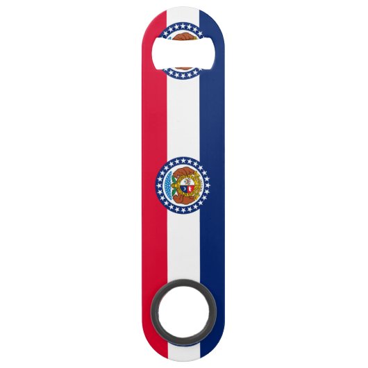 Vlag van Missouri State-ontwerp Speed Flessenopener (Achterkant)