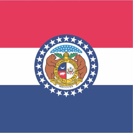 Vlag van Missouri State-ontwerp Sticker (Voorkant)