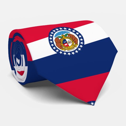 Vlag van Missouri State-ontwerp Stropdas (Opgerold)