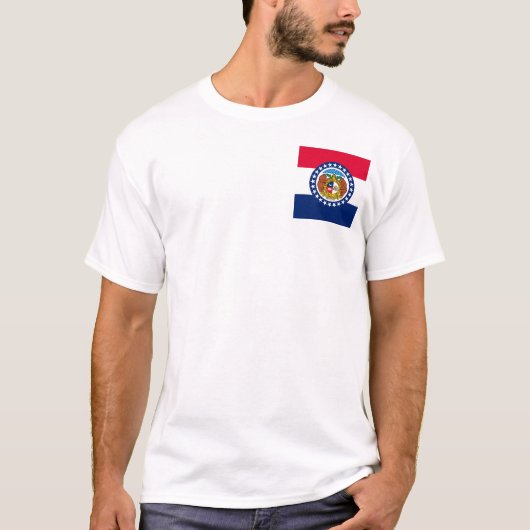 Vlag van Missouri State-ontwerp T-shirt (Voorkant)