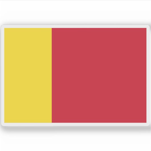 Vlag van Mohéli, Afrika Sticker (Voorkant)