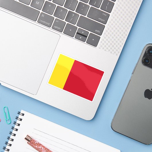 Vlag van Mohéli, Afrika Sticker (Laptop met iPhone)