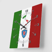Vlag van Molise (Italië) Vierkante Klok (Hoek)
