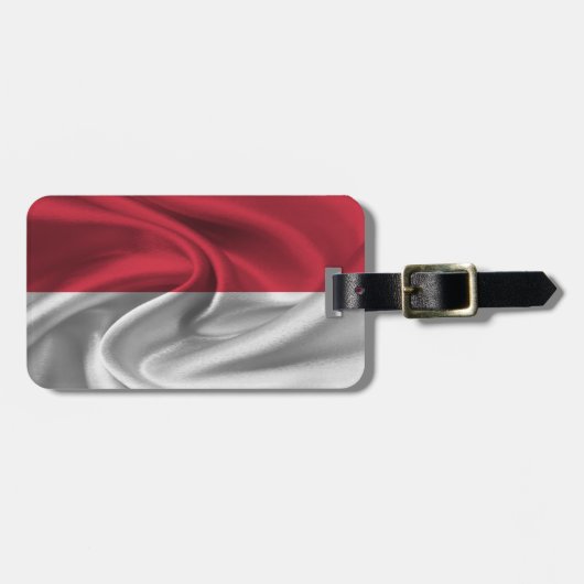 Vlag van Monaco Bagagelabel (Voorkant horizontaal)