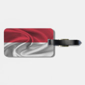 Vlag van Monaco Bagagelabel (Achterkant horizontaal)
