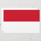 Vlag van Monaco Briefpapier (Voorkant / Achterkant)