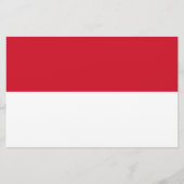 Vlag van Monaco Briefpapier (Voorkant)