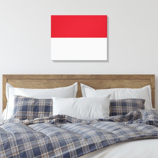 Vlag van Monaco Canvas Afdruk (Insitu (Slaapkamer))