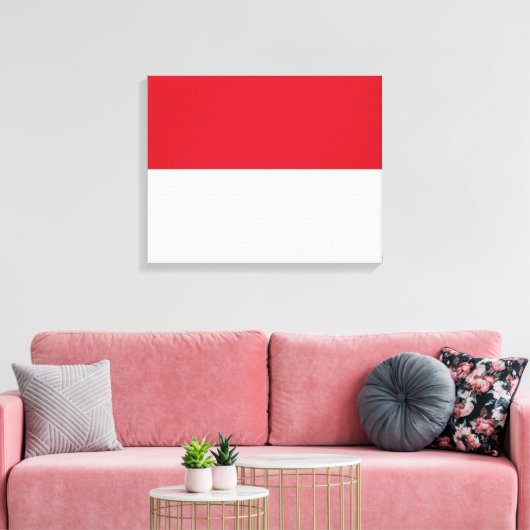 Vlag van Monaco Canvas Afdruk (Insitu (Woonkamer))