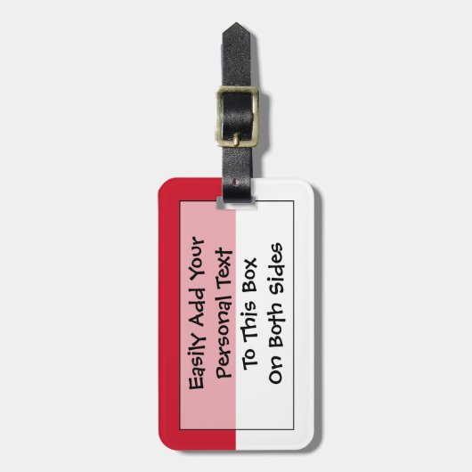 Vlag van Monaco Easy ID Personal Bagagelabel (Voorkant verticaal)