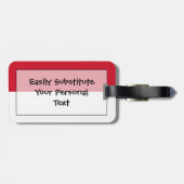 Vlag van Monaco Easy ID Personal Bagagelabel (Achterkant horizontaal)