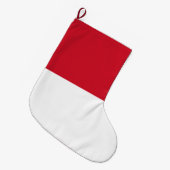 Vlag van Monaco Grote Kerstsok (Voorkant (Hangend))