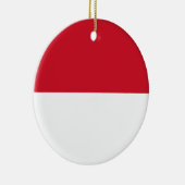 Vlag van Monaco Keramisch Ornament (Rechts)