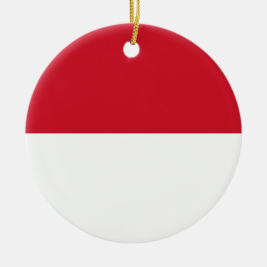Vlag van Monaco Keramisch Ornament (Voorkant)