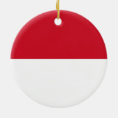 Vlag van Monaco Keramisch Ornament (Achterkant)